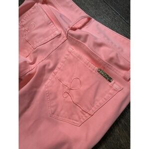 Lilly Pulitzer Pants Womens Size 00 Pink‎ Denim Jeans Worth Skinny Stretch 28x29